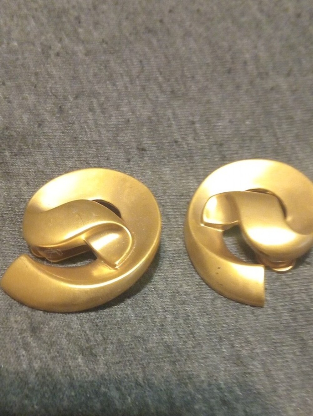 Gold-Tone Swirl Clip-On Earrings - Women Jewelry - Picture 3 of 3